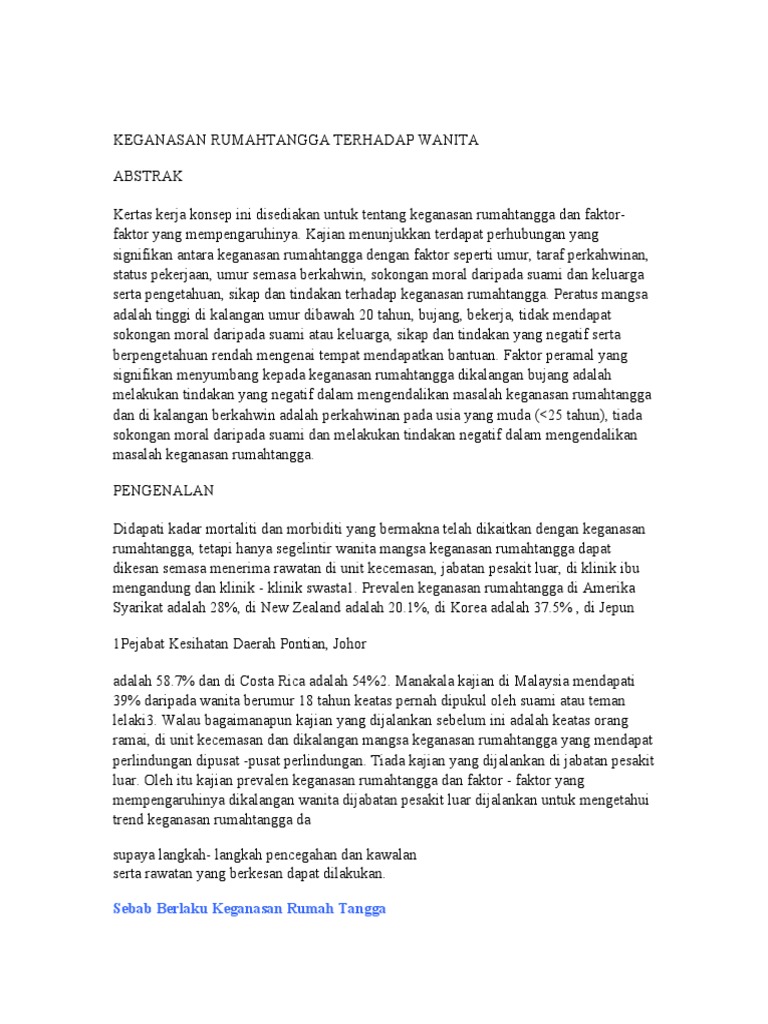 Keganasan Rumah Tangga Pdf