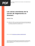 Adrian Piva (2004). Las Raices Marxianas de La Nocion de Hegemonia en Gramsci