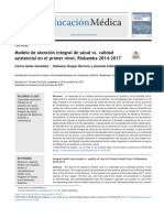 Modelo de Atención Integral Vs Primer Nivel de Atención