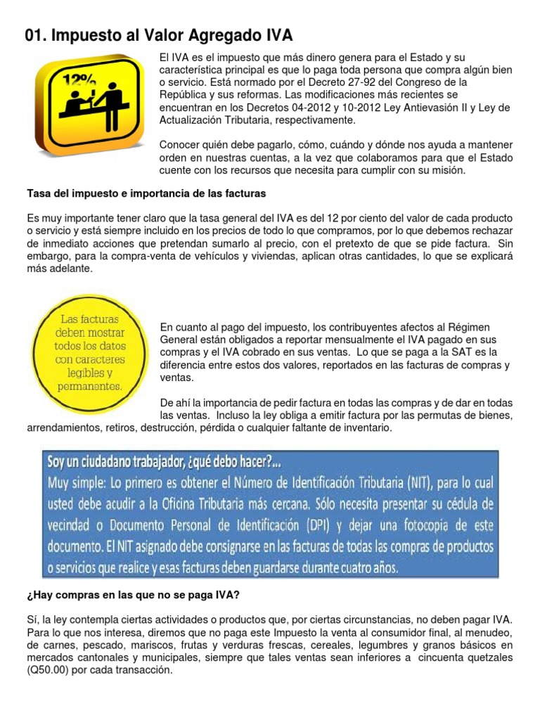 Guía sobre el Impuesto al Valor Agregado | PDF | Factura | Impuestos