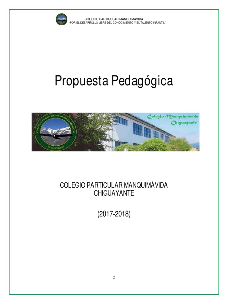 Propuesta Pedagógica | PDF | Educación de la primera infancia | Maestros
