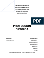 Trabajo 2, Proyc. Diedrica