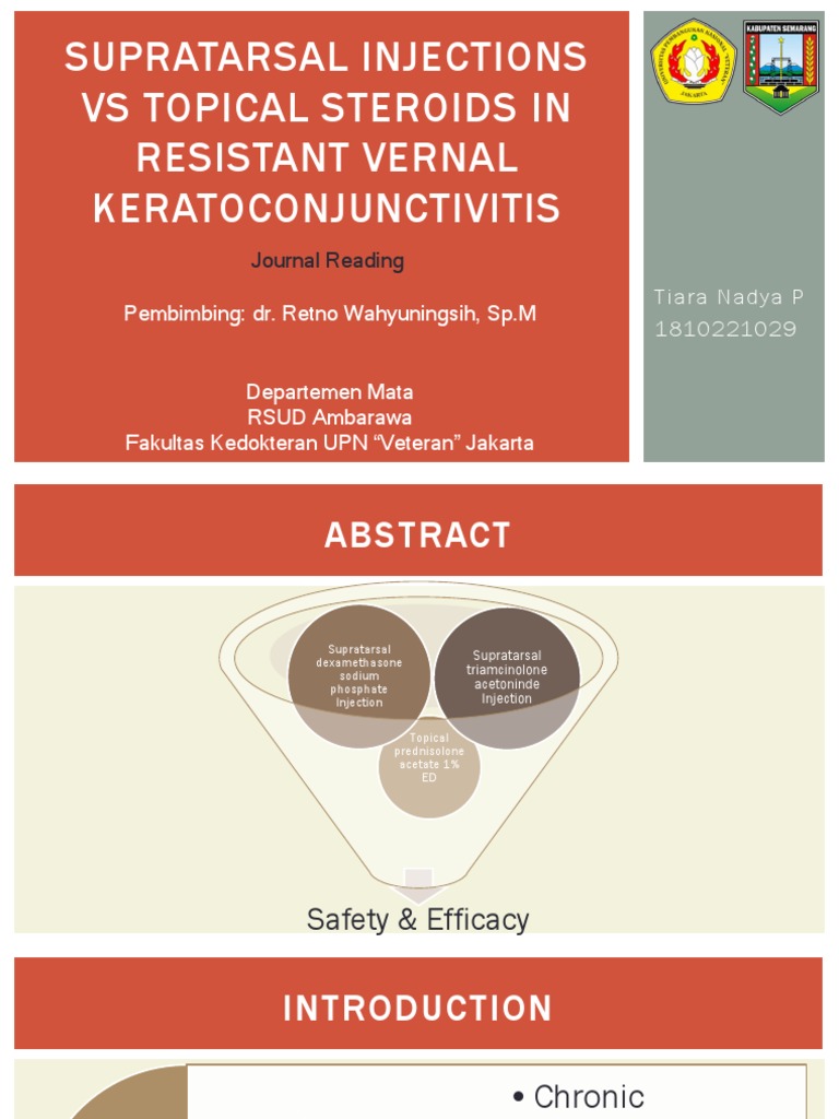 Supratarsal Injections for VKC Relief | PDF | Medicine | Clinical Medicine
