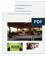 Report of The Fact Finding Mission To Mindoro, The Philippines