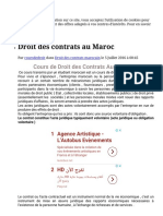 Droit Des Contrats Au Maroc - Cours de Droit