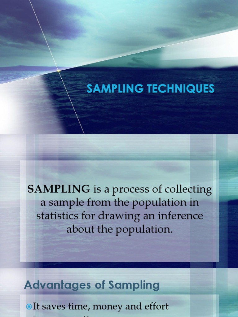 Lecture 7 Sampling Techniques | Download Free PDF | Sampling ...
