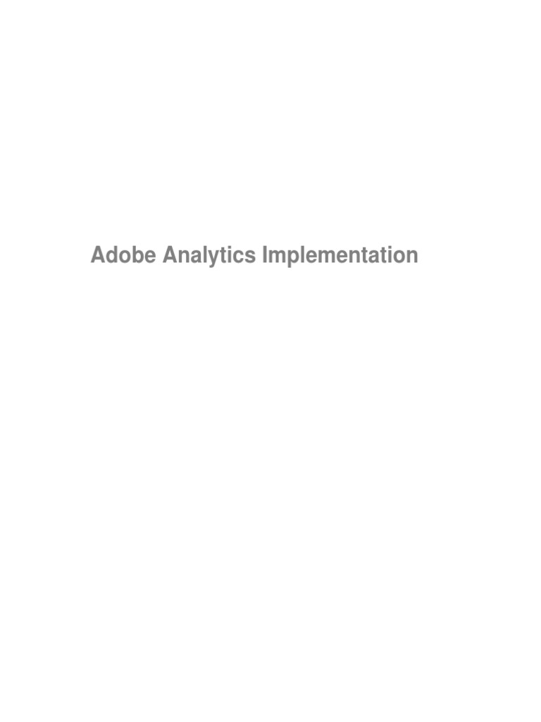 Adobe Analytics Implementation Guide PDF sites Java Script