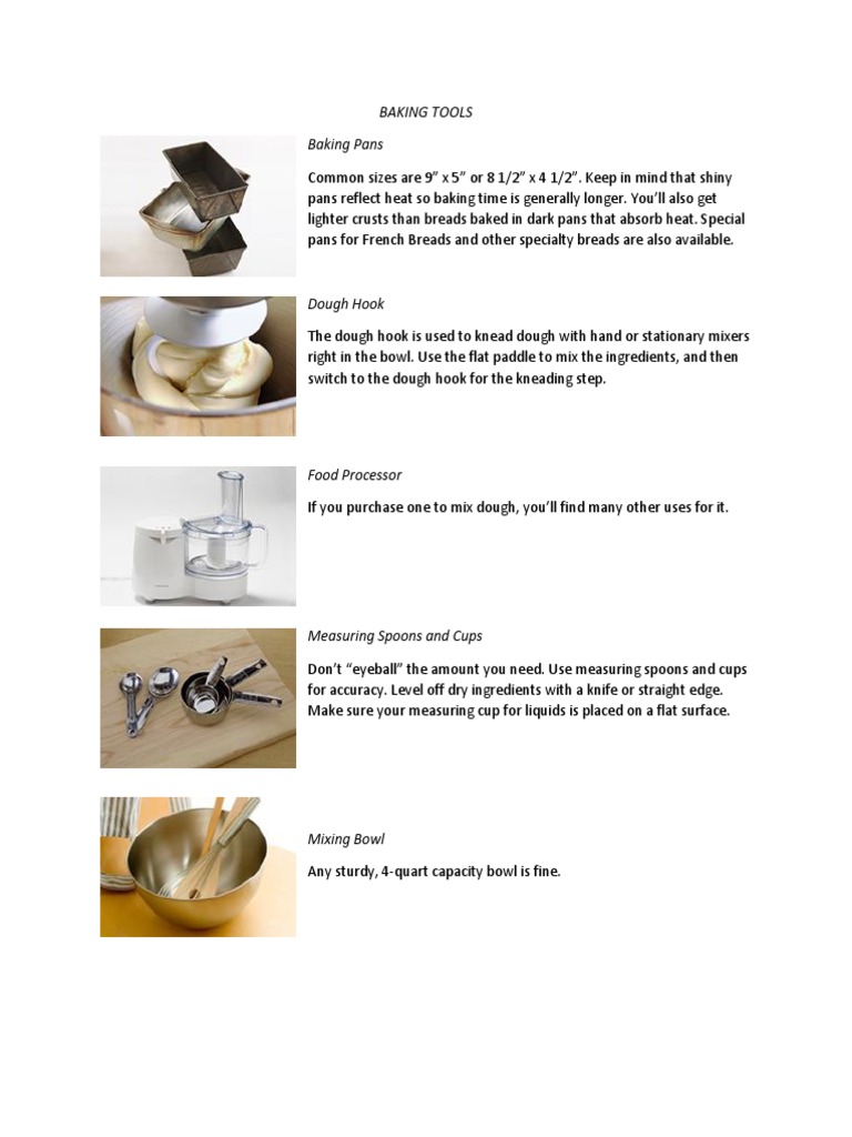Essential Baking Tools and Equipment | PDF