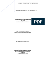 Análisis Gravimétrico Por Volatilización. Determinación El Contenido de Humedad de Harina.