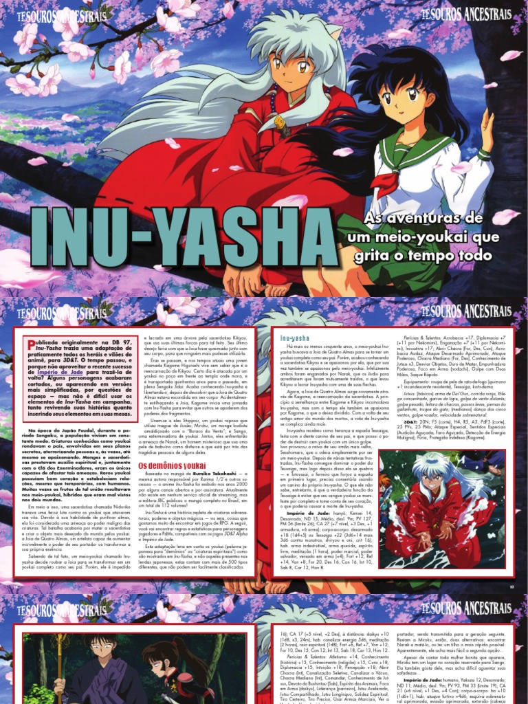 Kit 5 Revistas: 4 AnimeDo & 1 Zap Games (Novos) Yu-Gi-Oh! / Cavaleiros do  Zodíaco / Dragon Ball / Inu Yasha / Naruto