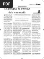 Principios de Protección de La Remuneración - Autor José María Pacori Cari