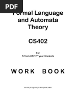 Work Book - Formal Language and Automata Theory - CS402-1 PDF