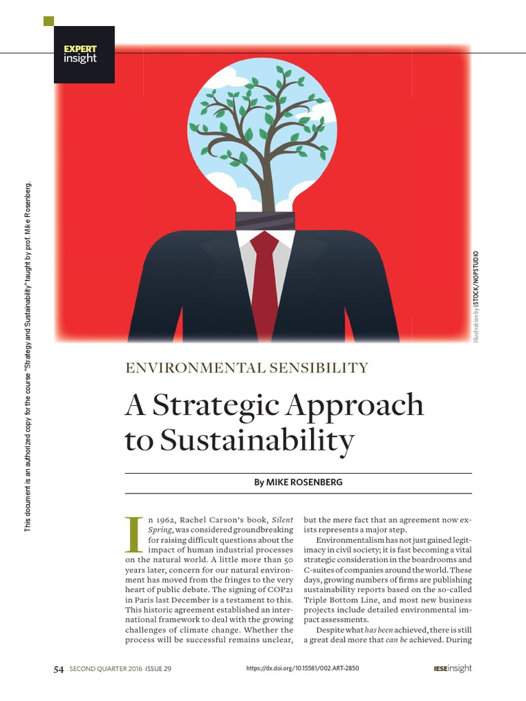 A Strategic Approach To Sustainability | PDF | Sustainability ...