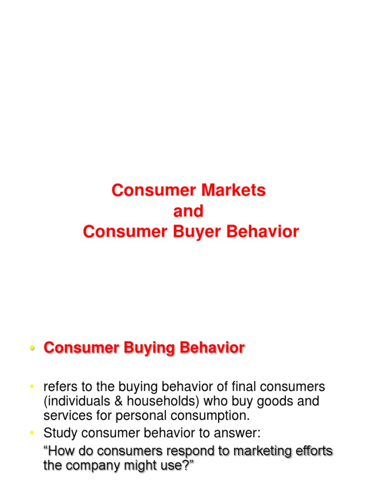 Understanding Consumer Buying Behavior | PDF | Consumer Behaviour ...