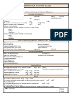 Rcs Corporation Interview Record: Personal Information