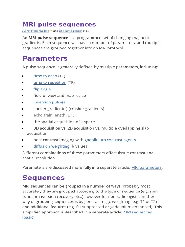 A Magnetic Resonance Imaging DEFINITION | PDF | Magnetic Resonance ...