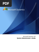 System Administrator's Guide: Microsoft Dynamics GP