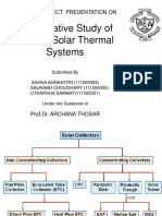 Comparative Study of Various Solar Thermal Systems: Stage Ii Project Presentation On