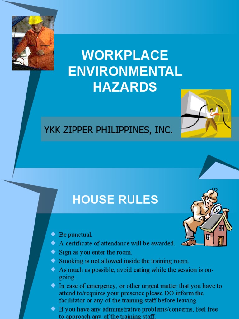 Workplace Environmental Hazards Ykk Zipper Philippines Inc Download