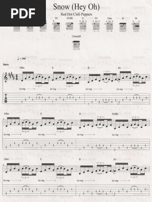 33667905 Red Hot Chili Peppers Snow Hey Oh Pdf
