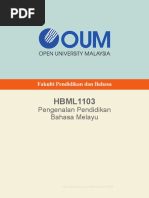 HBML1103 Pengenalan Pendidikan Bahasa Melayu PDF