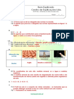 Teste Diagnóstico - As Rochas, o Solo e Os Seres Vivos (1) - Soluções