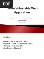 Damn Vulnerable Web Applications