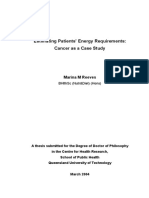 Estimating Patients' Energy Requirements: Cancer As A Case Study