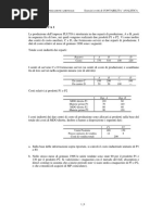 Esercizi contabilità analitica