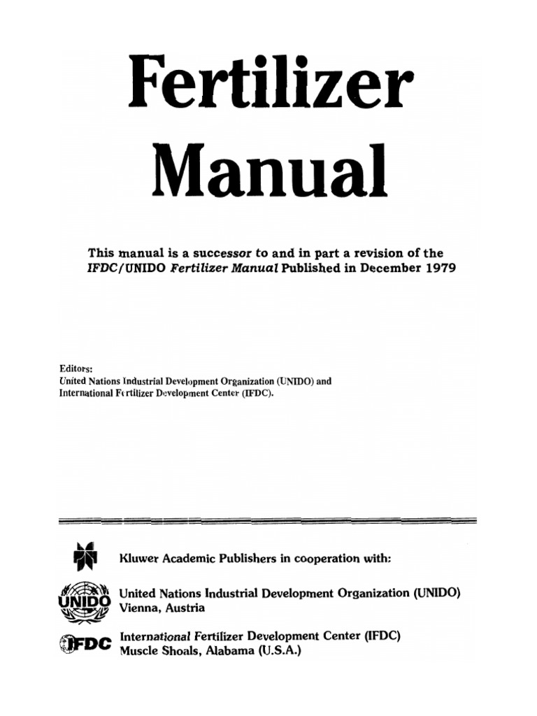 Fertilizer Manual PDF | PDF