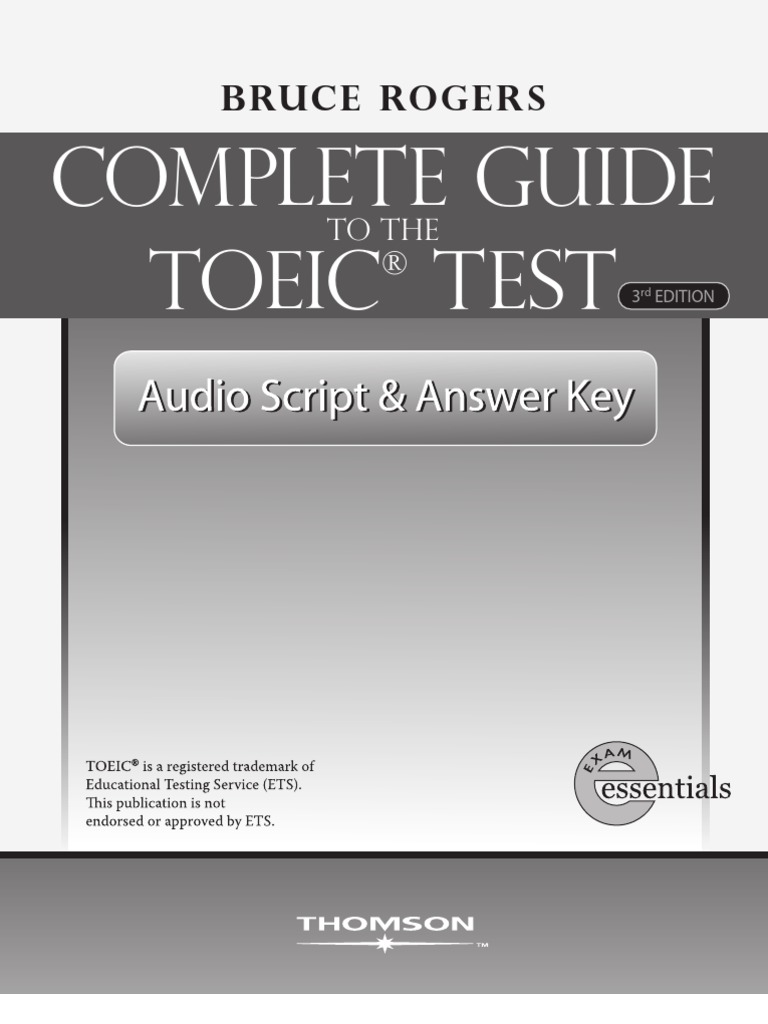 Complete Guide To TOEIC Test Ebook PDF