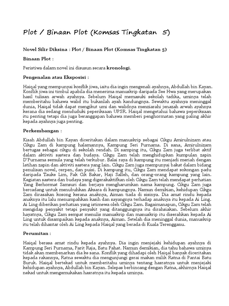 Binaan Plot Silir Daksina Pdf