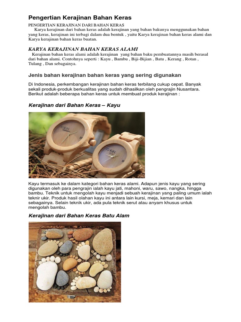 Pengertian Kerajinan Bahan Docx