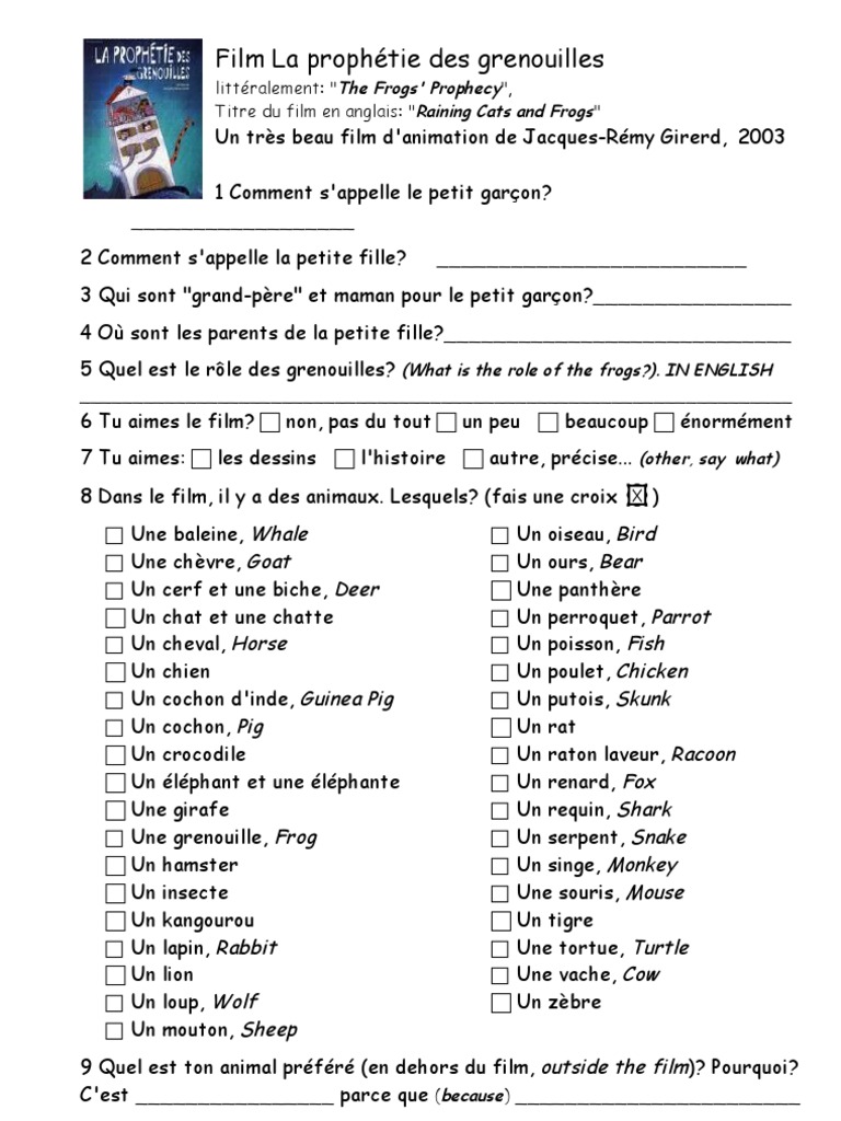 La Prophétie Des Grenouilles Livre Audio Gratuit Film La Prophétie Des Grenouilles | PDF | Organismes