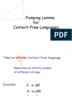 The Pumping Lemma for Context-Free Languages