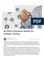 An Effort Estimation Model For Software Testing