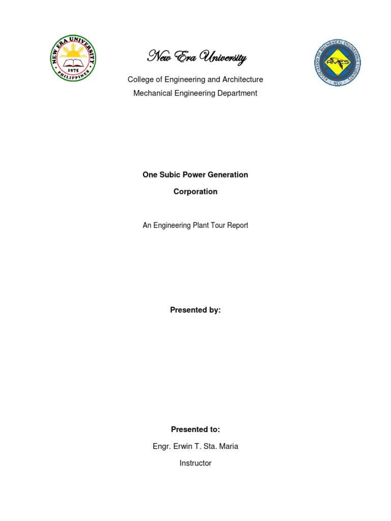One Subic Power Plant | PDF | Engines | Fuel Oil