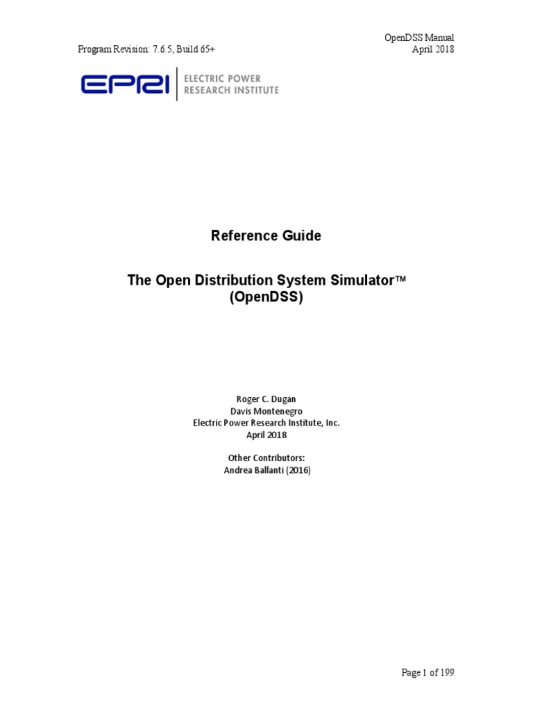 OpenDSSManual PDF | PDF | Component Object Model | Disclaimer