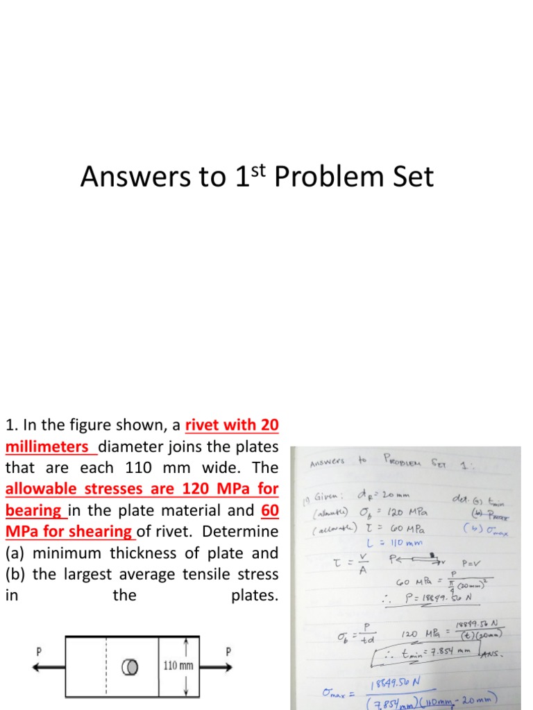 Answers To 1 Problem Set | PDF