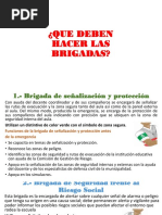 Funciones de Brigadas Escolares | PDF | Primeros auxilios | Salón de clases