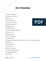 List of Useful Websites PDF