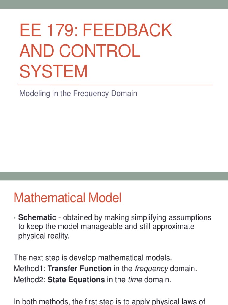 Modeling in Frequency Domain | PDF | Electrical Network | Operational ...