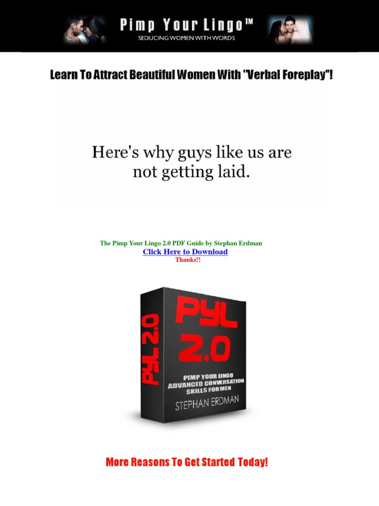 Pimp Your Lingo 2.0 Guide for Men | PDF | Behavioural Sciences ...