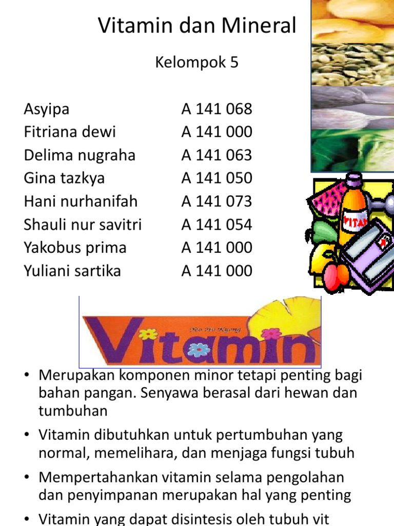 Vitamin Dan Mineral Kelompok 5 Pdf