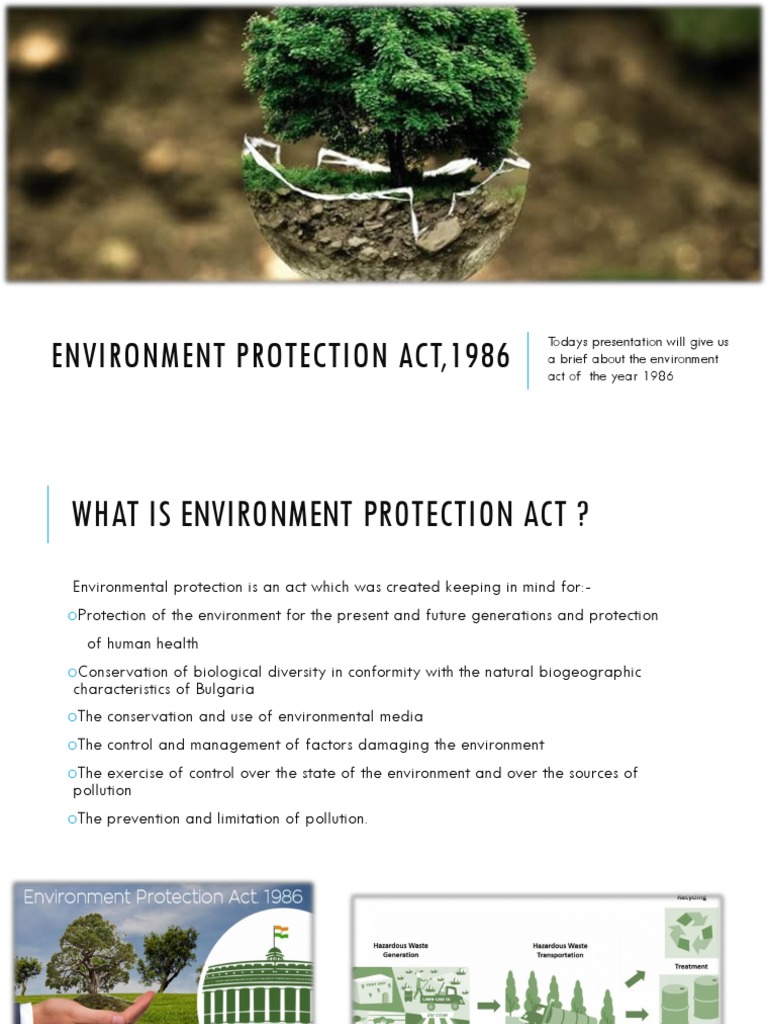 Overview of the Environment Protection Act | PDF | Environmental ...
