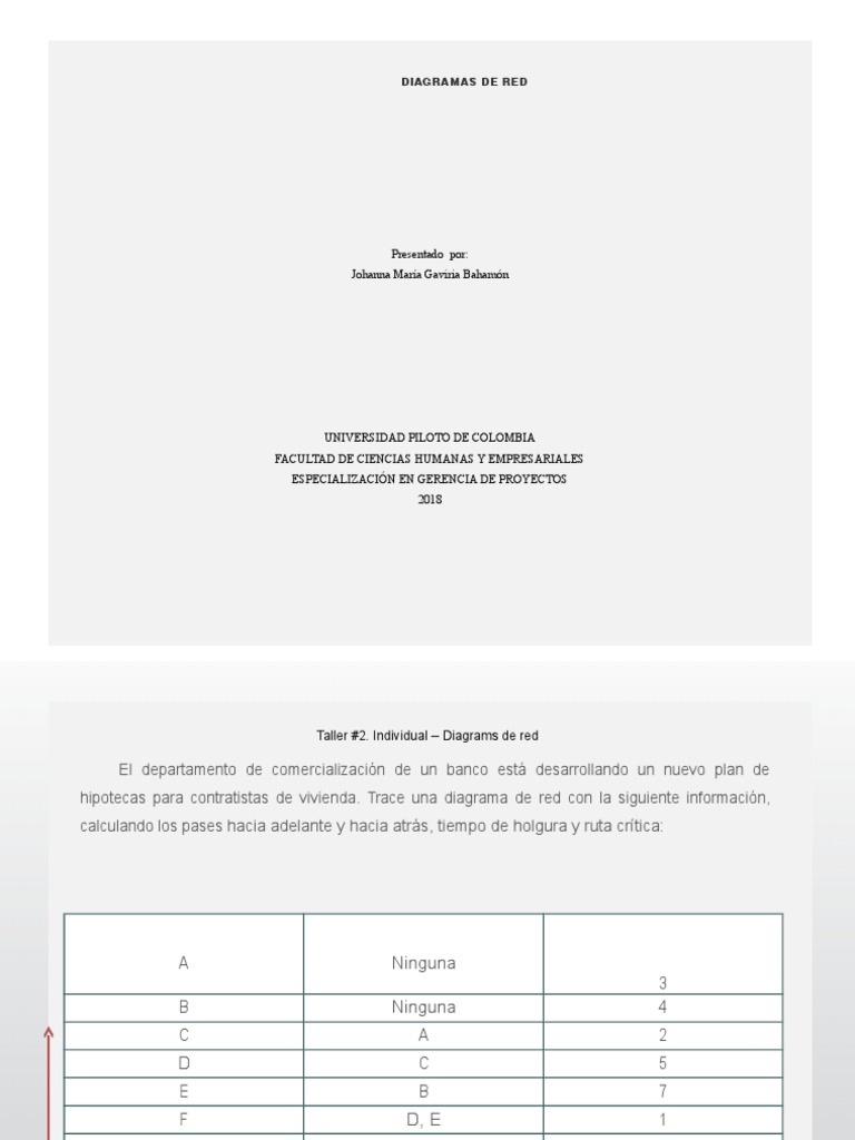 Diagramas de Red para Proyectos de Hipotecas | PDF | Informática y ...