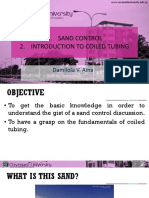 Sand Control 2. Introduction To Coiled Tubing: Damilola V. Aina