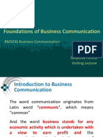 BM5036 Foundations of Business Communication Lecture