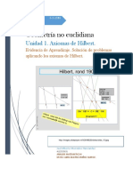 Axiomas de Hilbert en geometría no euclidiana