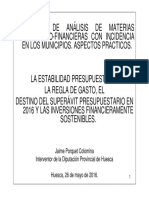 Cuestiones Económico Financieras Estabilidad Regla de Gasto y Uso Del Remante Líquido de Tesorería PDF